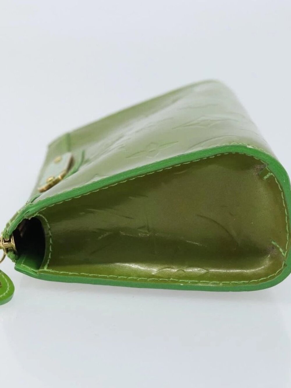 LOUIS VUITTON Monogram Vernis Trousse cosmetics Pouch Green M93649 Auth bs33617 - Picture 5 of 15